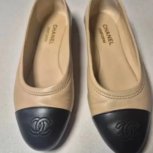 [BUNJANG] Chanel Uniform Lambskin Shoes Beige/Black / 샤넬