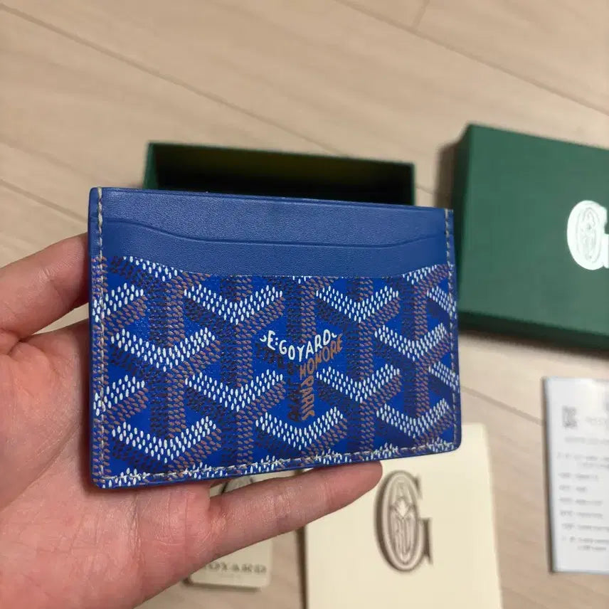 [BUNJANG] Goyard Saint Pierre Card Holder Blue / 고야드 카드 지갑 블루 생쉴피스