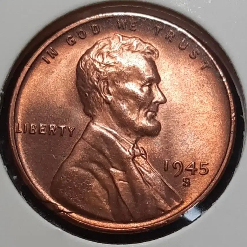 [BUNJANG] 1945 Lincoln Cent Uncirculated Coin / 미국 미사용 1945년S 링컨 1센트.외국주화 주화 화폐 동전