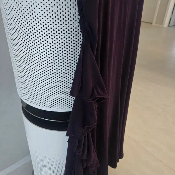 [BUNJANG] Purple Ruffle Long Dancewear / 보라색 프릴 롱 댄스복