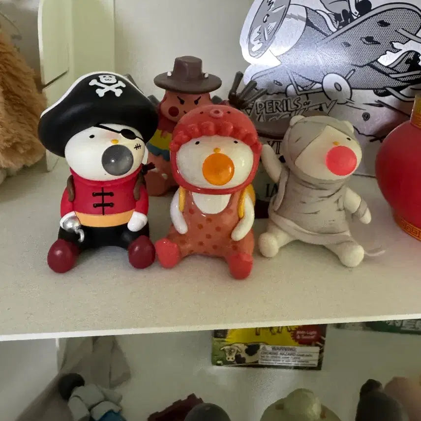 [BUNJANG] Character Figure Set (Pirate, Monster, Grey Cat) / 캐릭터 피규어 3종 세트