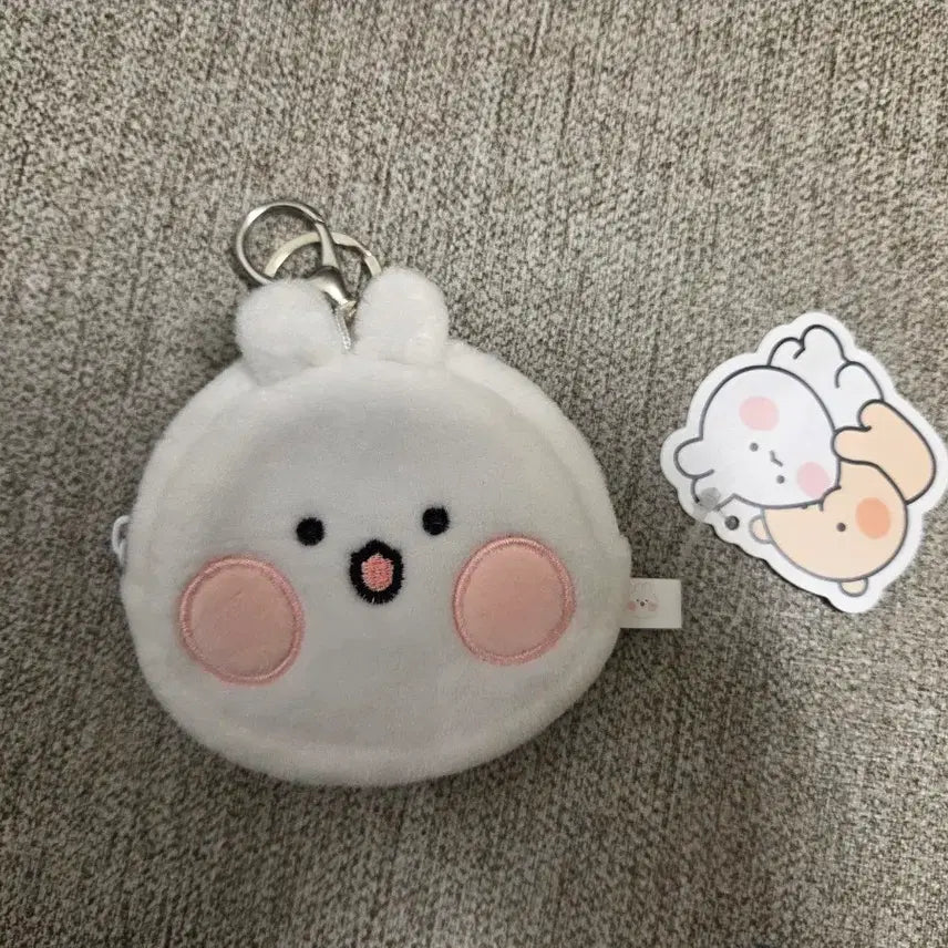 [BUNJANG] Bear and Rabbit Pouch Coin Purse with Keychain / 곰돌찡 토끼찡 파우치 동전지갑