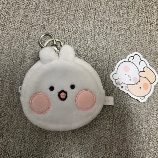 [BUNJANG] Bear and Rabbit Pouch Coin Purse with Keychain / 곰돌찡 토끼찡 파우치 동전지갑