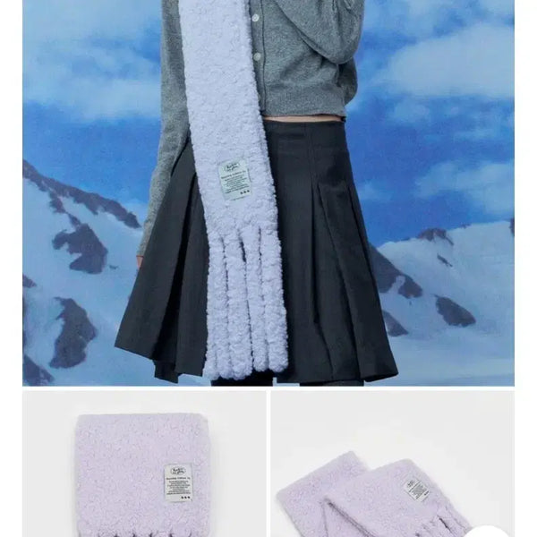 [BUNJANG] Reclow Cozy Cloudy Scarf Purple / (새상품) 리끌로우 코지 클라우디 머플러 목도리 퍼플