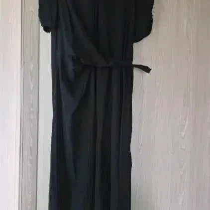 [BUNJANG] Black Belted Long Dress / 새상품)블랙 허리끈 원피스
