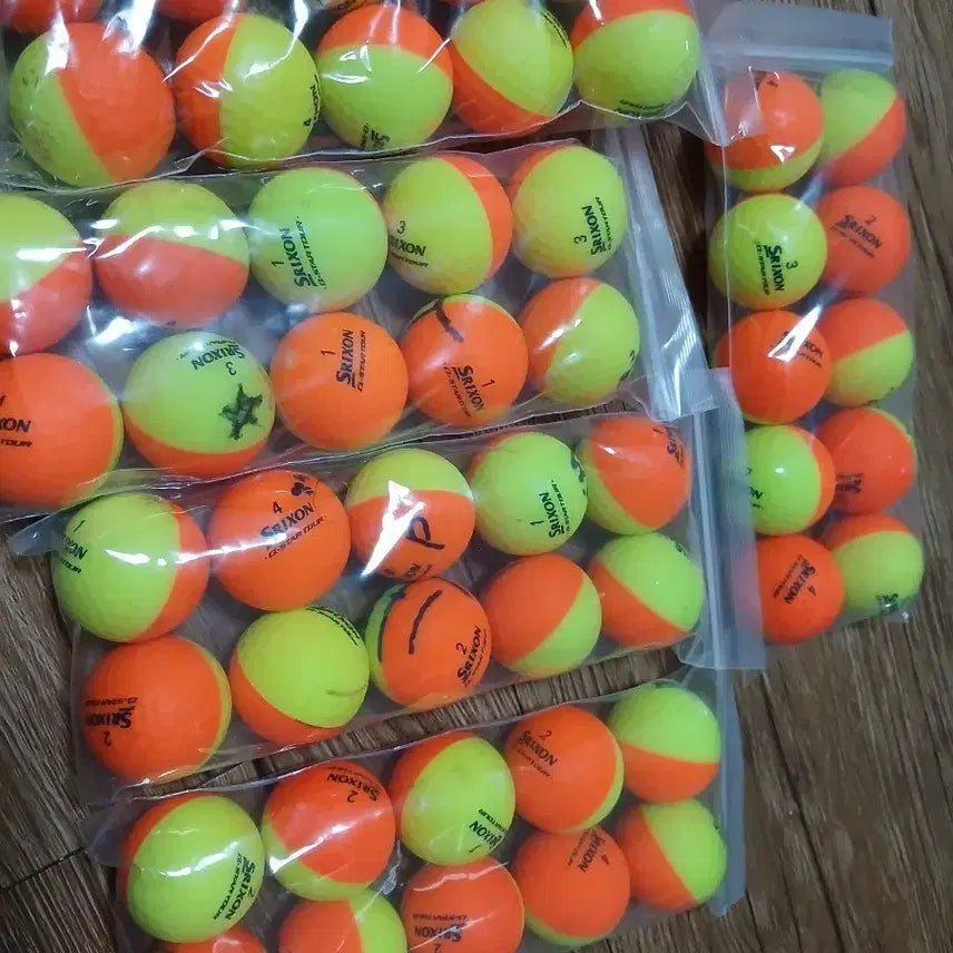 [BUNJANG] Srixon Tour Staff Double-Dipped Golf Balls - 50 Count - Orange / 스릭슨 반반볼 큐스타 , 50알/ 오랜지 컬러모음