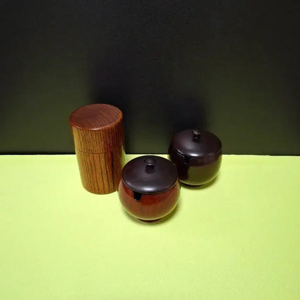 [BUNJANG] Lacquerware Tea Caddy Set / 옻칠,흑칠 차통 같이 세트로 드려요