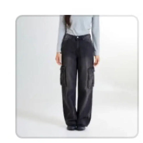 [BUNJANG] SPAO Cargo Wide Jeans 25 / 오늘만 이가격)) 스파오 카고 와이드 진 25