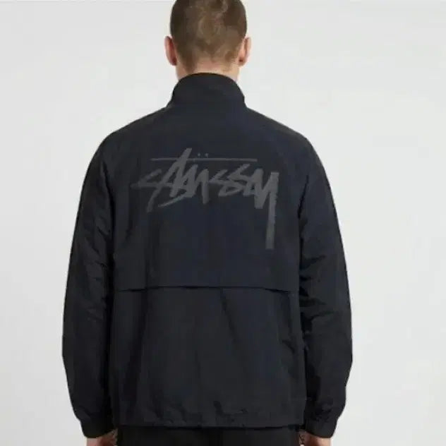 [BUNJANG] Stussy Logo Windbreaker Jacket Black / 스투시 로고 바람막이 자켓 블랙