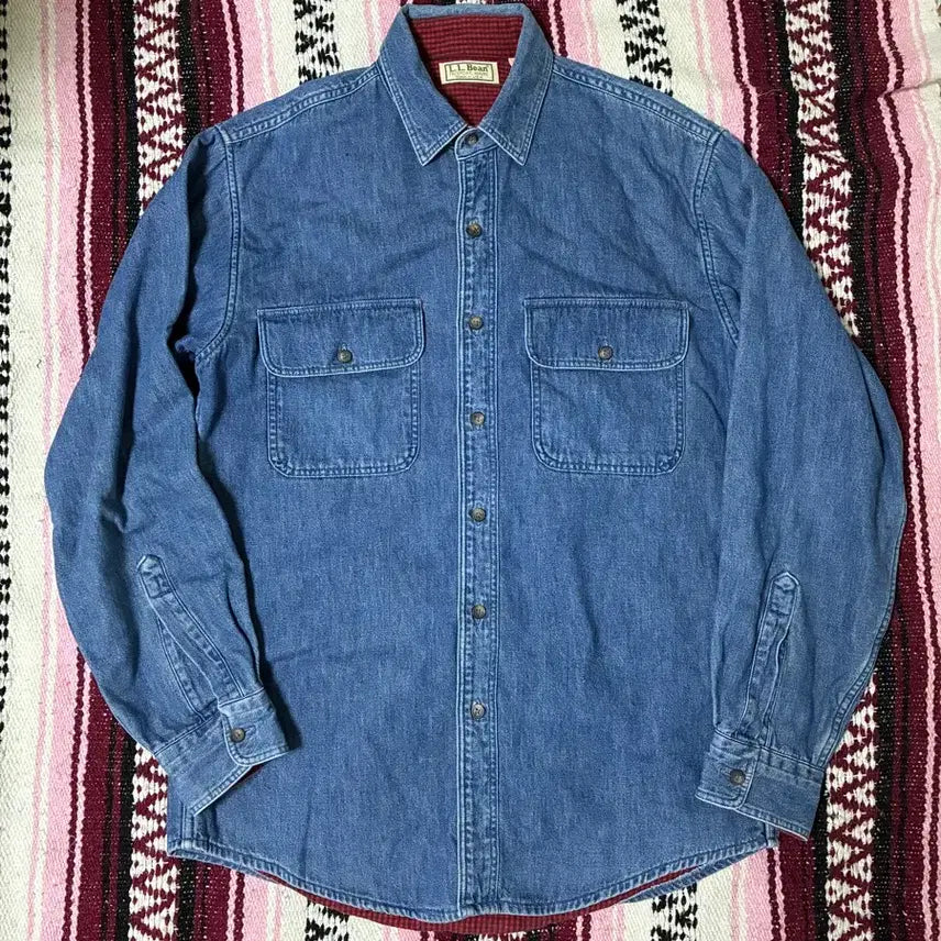 [BUNJANG] L.L.Bean Denim Flannel Shirt / L.L.Bean 데님 플란넬 셔츠