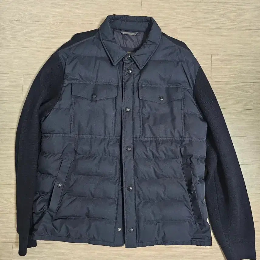 [BUNJANG] Massimo Dutti Navy Quilted Knit Jacket / 마시모두띠 네이비 퀼팅 니트 자켓