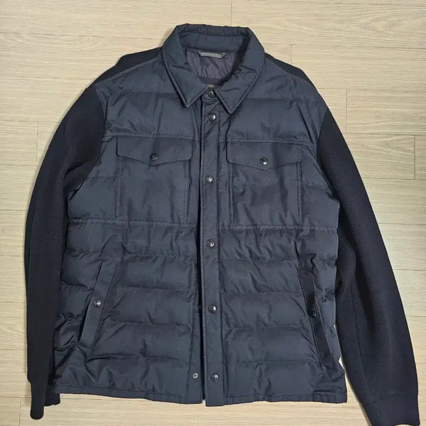 [BUNJANG] Massimo Dutti Navy Quilted Knit Jacket / 마시모두띠 네이비 퀼팅 니트 자켓