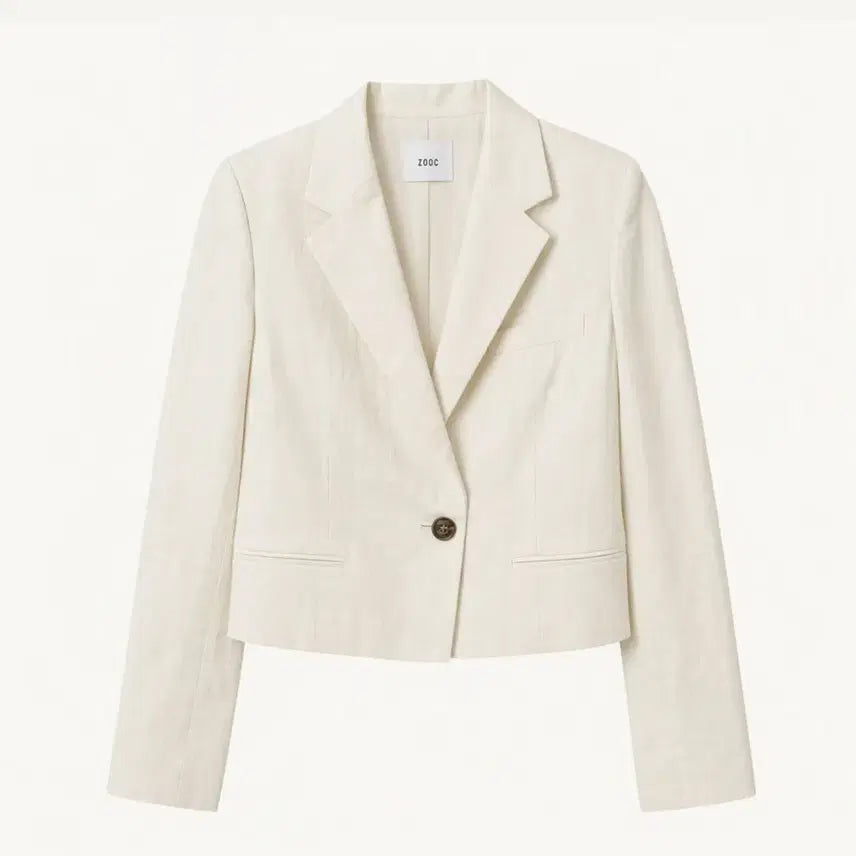 [BUNJANG] ZOOC Linen Jacket Ivory 66 / ZOOC / 주크 린넨 자켓 아이보리 66