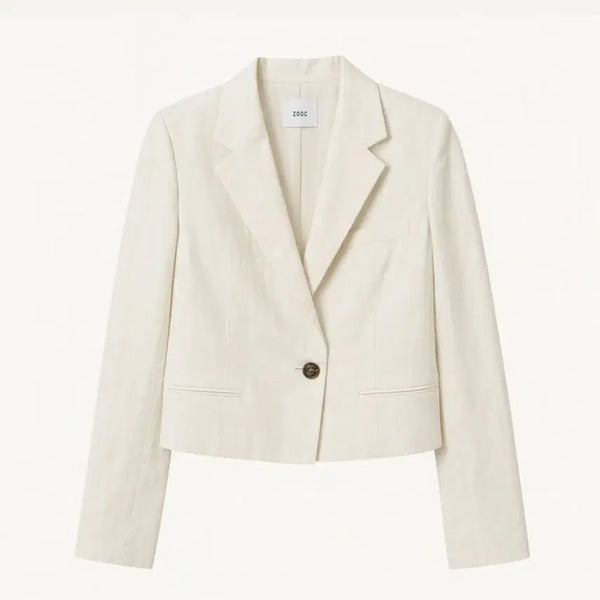 [BUNJANG] ZOOC Linen Jacket Ivory 66 / ZOOC / 주크 린넨 자켓 아이보리 66