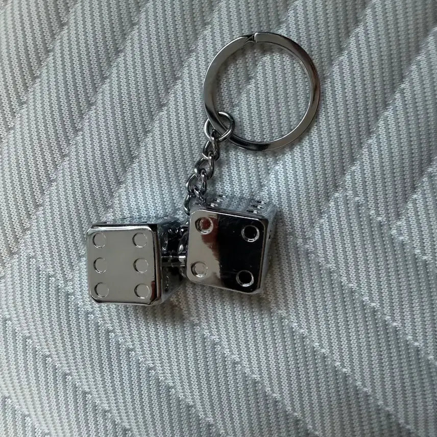 [BUNJANG] Stussy Dice Keychain Silver / 스투시 주사위 다이스 키링 실버