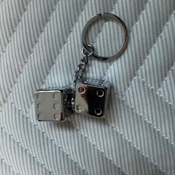 [BUNJANG] Stussy Dice Keychain Silver / 스투시 주사위 다이스 키링 실버