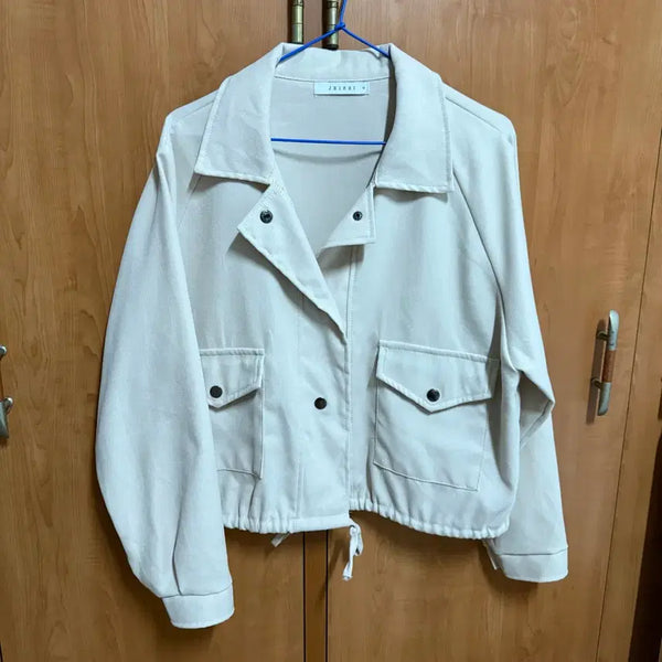 [BUNJANG] Women's Short String Jacket Shirt / (새상품) 여성 스트링 숏 야상 자켓 셔츠 잠바겉옷 베이지