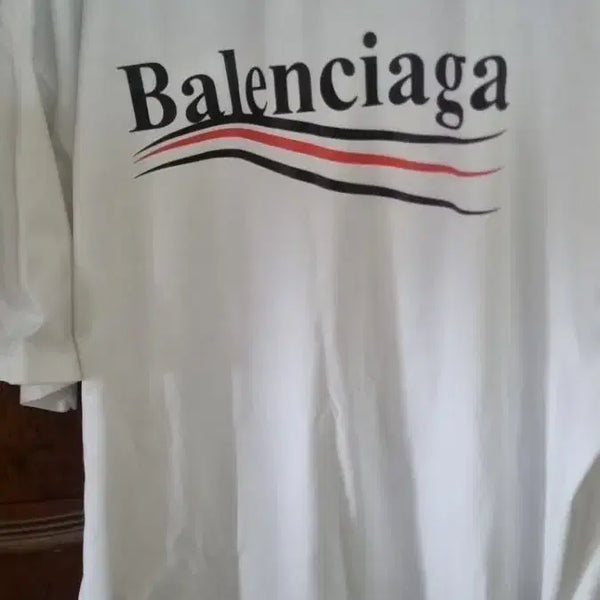 [BUNJANG] Balenciaga Wave Logo T-Shirt / 발렌시아가 웨이브로고반팔티.   M
