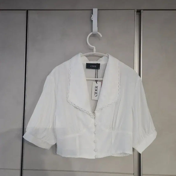 [BUNJANG] Shop Sidera Crop Blouse / 샵사이다 크롭 블라우스