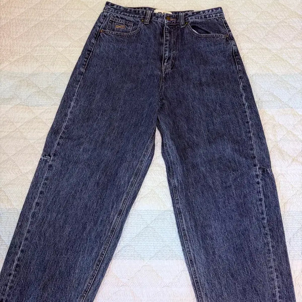 [BUNJANG] Plac Egypt Curved Wide Denim Pants / [33]플랙 이집트 커브드 와이드 데님팬츠