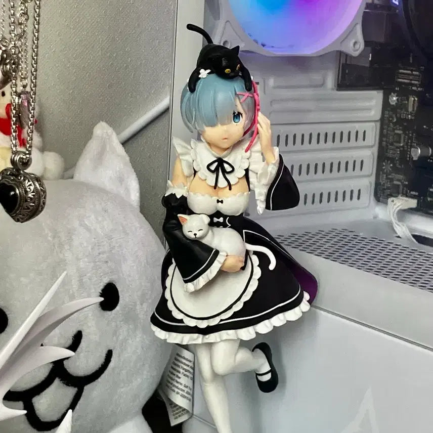 [BUNJANG] Re:Zero Rem Cat Figure / 리제로 렘 고양이 피규어