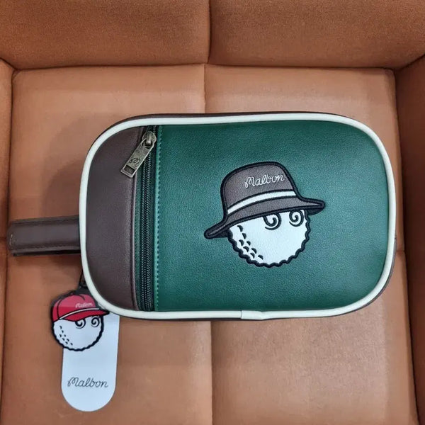 [BUNJANG] Malbon Golf Classic Pouch Bag Green / 말본 골프 클래식 파우치 가방