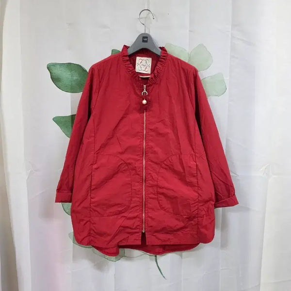 [BUNJANG] Ruffle Detail Zip-Up Jumper / 프릴 이쁜 점퍼