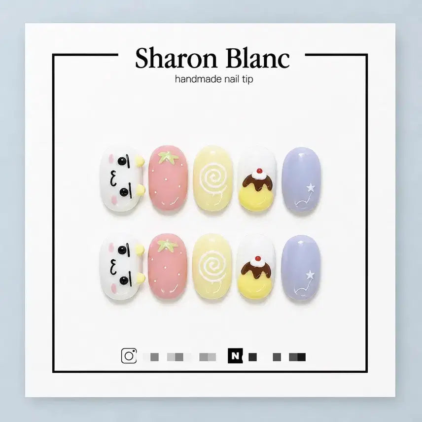 [BUNJANG] Toro Pudding Nail Tips - 15 Shapes / 토로 푸딩 네일팁 / 15종 쉐입