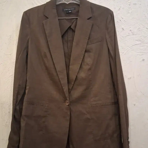[BUNJANG] Theory Women's Brown Jacket / 띠어리 여성 자켓 브라운