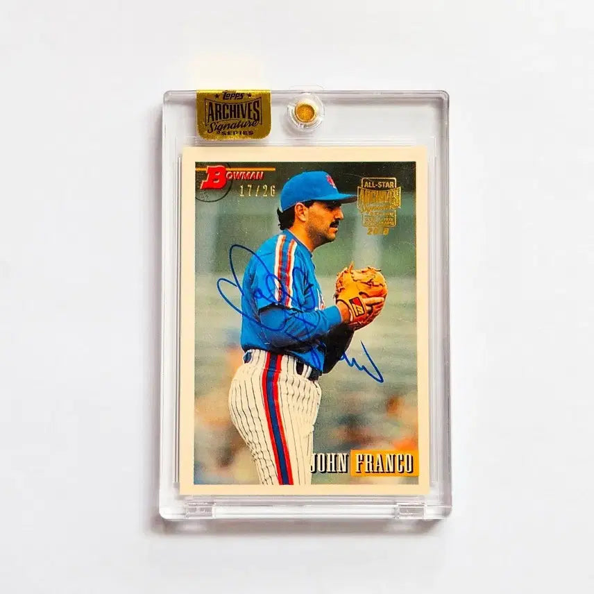 [BUNJANG] MLB John Franco Autographed Signed Baseball Card / MLB 존 프랑코 친필 싸인카드(오토)