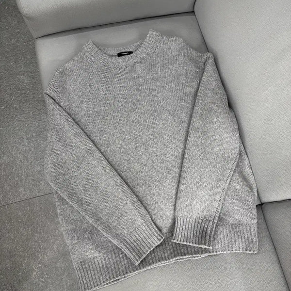 [BUNJANG] Allegri Oversized Wool Knit Melange Grey / 알레그리 오버핏 울 니트
