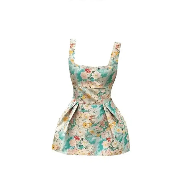[BUNJANG] Floral Pattern Mini Dress / 미니 원피스 (사이즈 66 , XL)