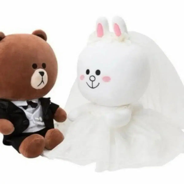 [BUNJANG] LINE FRIENDS Brown & Cony Wedding Edition Set / 라인프렌즈 브라운 코니 웨딩 에디션