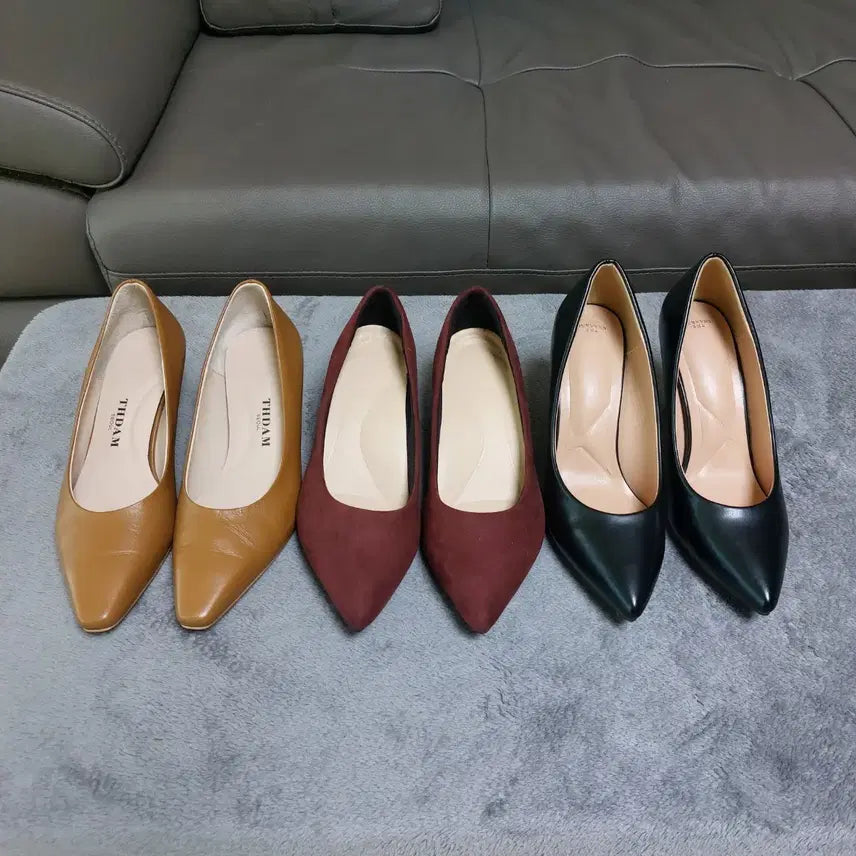 [BUNJANG] Women's Heels Bundle Set (Brown, Wine, Black) / (235)구두 3개일괄판매