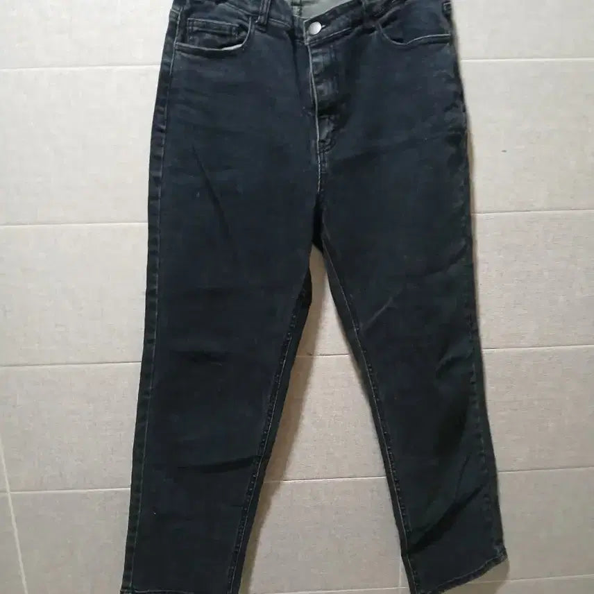 [BUNJANG] Black Raw Denim Bootcut Pants / 생지 데님 팬츠 블랙
