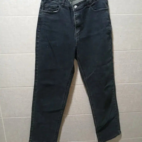 [BUNJANG] Black Raw Denim Bootcut Pants / 생지 데님 팬츠 블랙