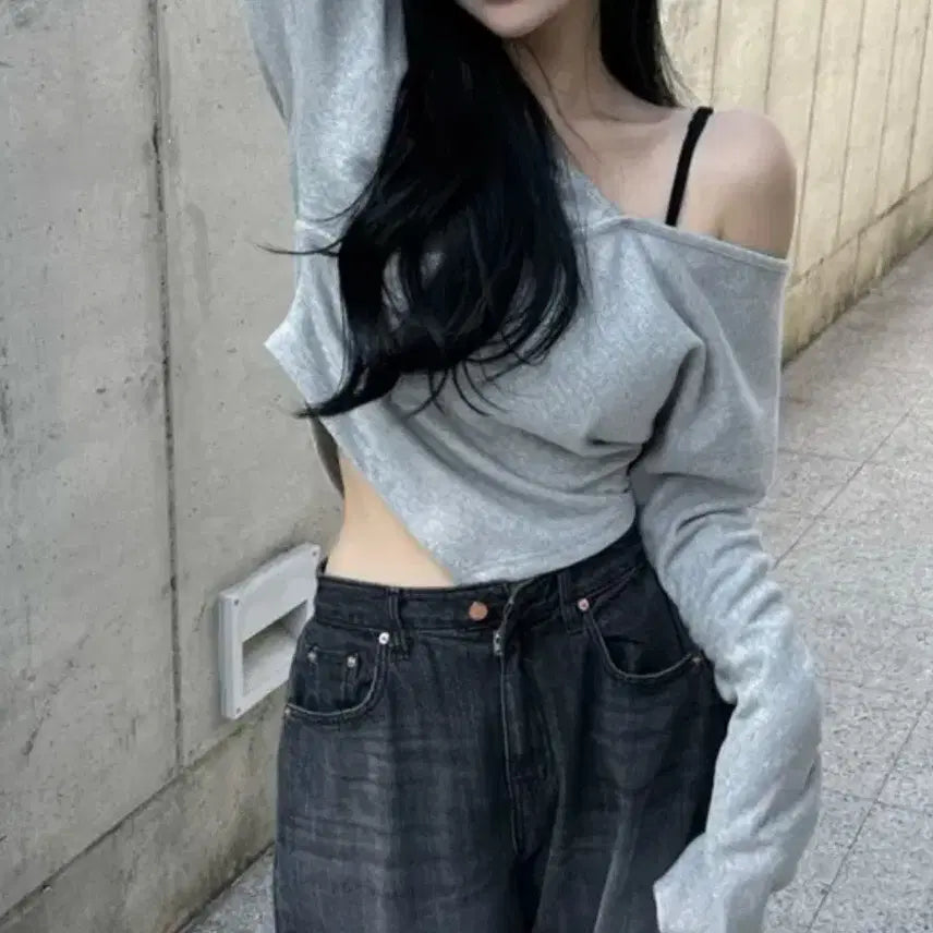 [BUNJANG] Deli Diagonal Off MTM Gray / 델리 사선 오프 mtm