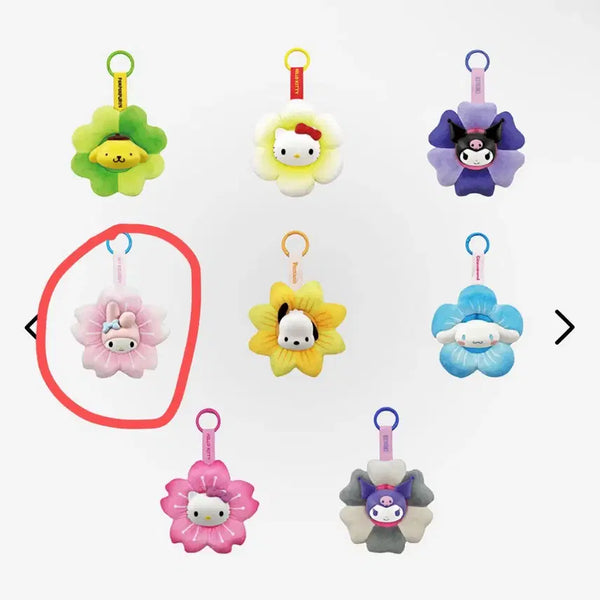 [BUNJANG] Tinyville Flower My Melody Plush Keychain / 타이니빌 꽃밭 속 플라워 산리오 마이멜로디 인형 키링 (포차코와 교환 가능)