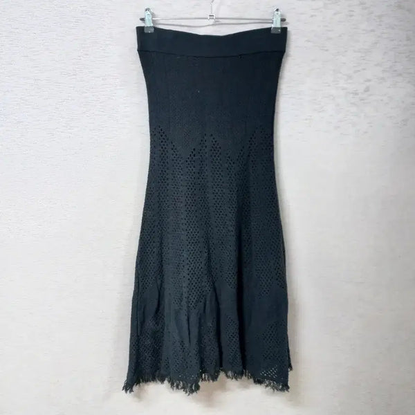 [BUNJANG] Dandihara Black Knit Skirt / B8-30/LBL 블랙 니트스커트 봄가을 여성
