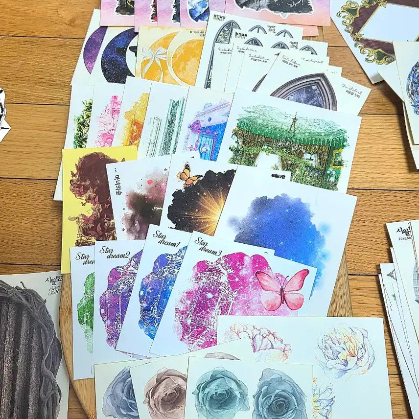 [BUNJANG] Fantasy Background Stickers (100 pcs) Bundle Set / 다꾸 인스 100장 일괄(서양 판타지 배경 소품)