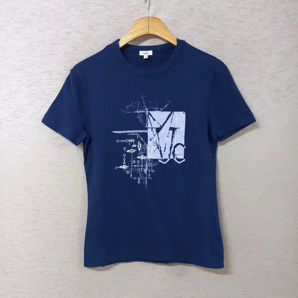 [BUNJANG] Dandihara Navy Printed T-Shirt / B8-30/네이비 프린트 티셔츠
