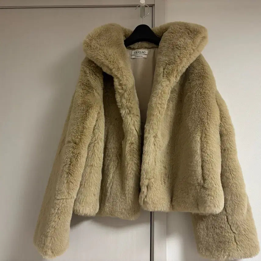 [BUNJANG] 108 POUND Beige Fur Jacket / 108POUND 베이지 퍼 자켓