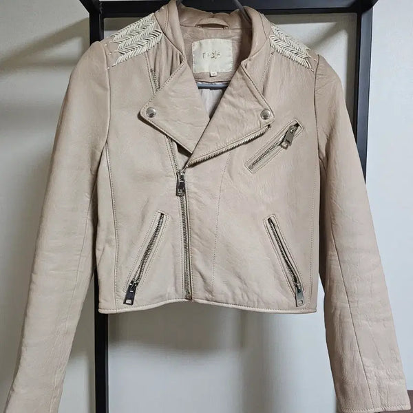 [BUNJANG] Maje Lambskin Rider Jacket / 마쥬 램스킨 라이더 자켓