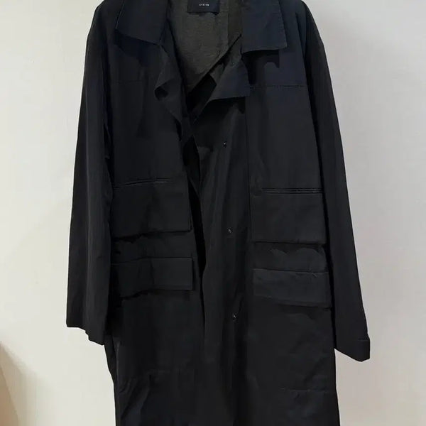 [BUNJANG] System Long Overfit Field Jacket / 시스템 간절기 야상 코트 자켓 블랙