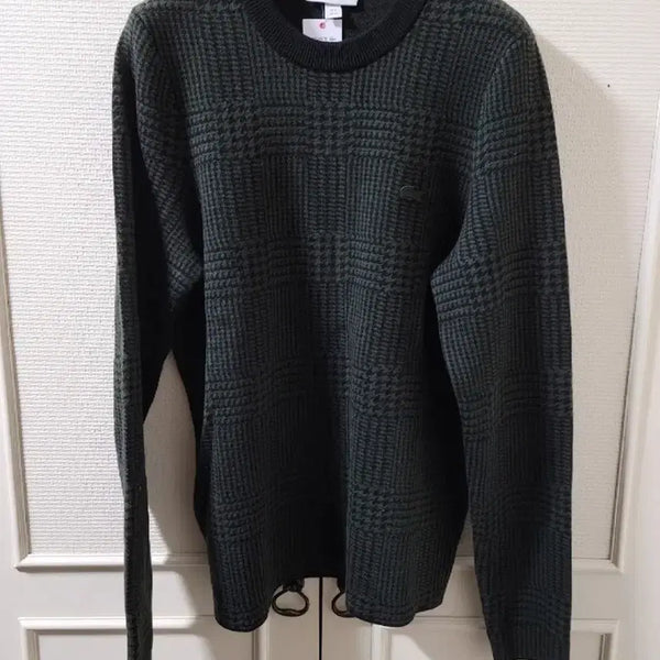 [BUNJANG] Lacoste Check Pattern Wool Blend Knit Sweater / Lacoste 라코스테 골프/테니스 프랑스 캐주얼 워크웨어 체크 스웨터 니트셔츠