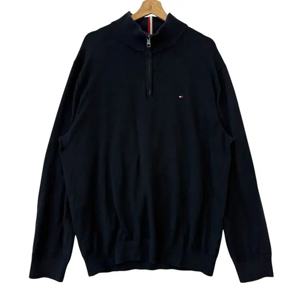 [BUNJANG] Tommy Hilfiger Half-Zip Knit Navy XXL Authentic / 타미힐피거 하프집업 니트 네이비 XXL 정품