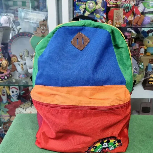 [BUNJANG] Disney Mickey Mouse Rainbow Backpack / 디즈니 미키 색동 백팩