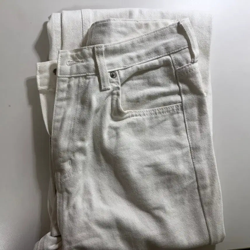 [BUNJANG] TheMoi White Denim Pants / 더무이 화이트 데님 팬츠