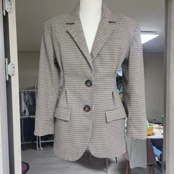 [BUNJANG] ZARA Women's Check Blazer / ZARA 여성 체크 자켓