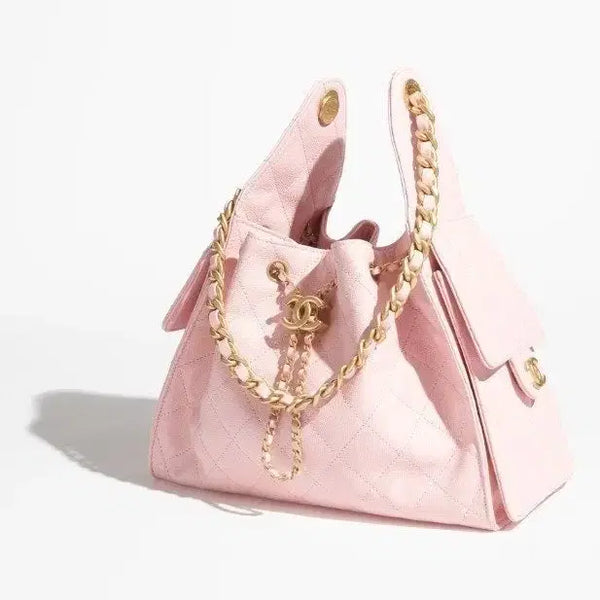 [BUNJANG] Chanel Hobo Bag Caviar Leather Shoulder Bag Pink / 샤넬 25 핑크